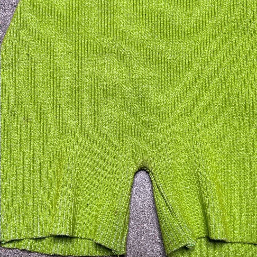Vibrant Green Sleeveless Knit Romper - Picture 4 of 4